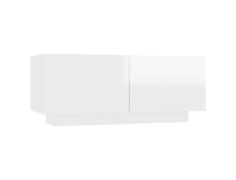 vidaXL Tv-meubel 100x35x40 cm bewerkt hout hoogglans wit