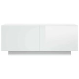 vidaXL Tv-meubel 100x35x40 cm bewerkt hout hoogglans wit