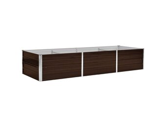 vidaXL Plantenbak verhoogd 240x80x45 cm gegalvaniseerd staal bruin