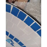 vidaXL Balkontafel hangend mozaïek blauw en wit