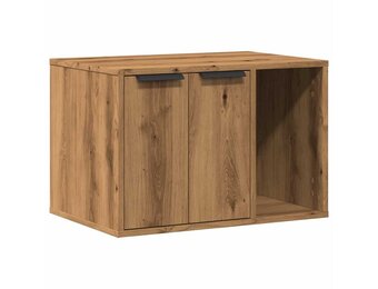vidaXL Kattenbakkast 60x40x40 cm bewerkt hout artisanaal eikenkleurig