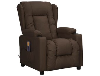 vidaXL Massagestoel kunstleer bruin