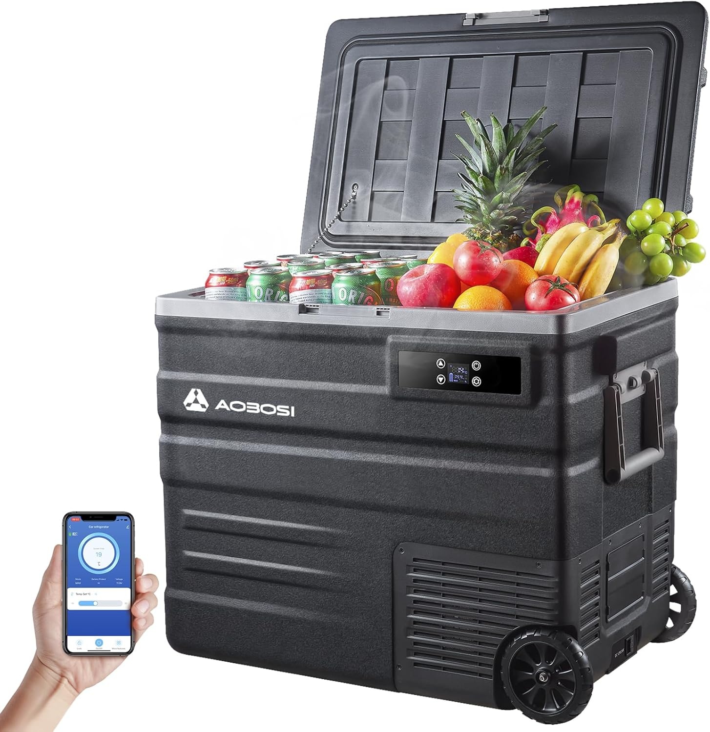 AAOBOSI Compressor Koelbox Zwart 65L - 30% Korting!