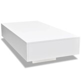 vidaXL Salontafel Hoogglans Wit - 59% Korting
