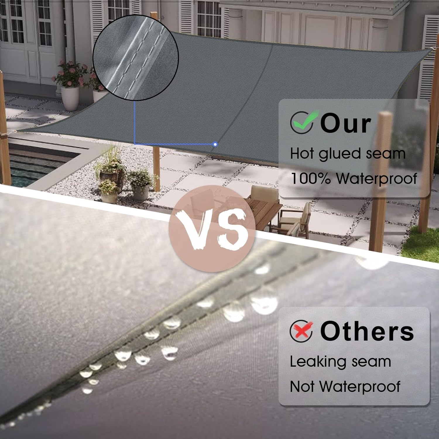 SUNNY GUARD Zonnezeil Rookgrijs 4x6m - 29% Korting!