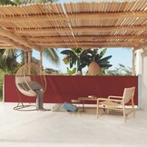 vidaXL Uittrekbaar Tuinscherm 117x600cm Rood - 40% Korting!