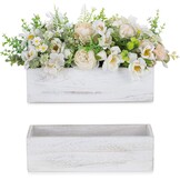 Nuptio Houten Witte Vaas Set (2 stuks) - 30cm - 48% Korting