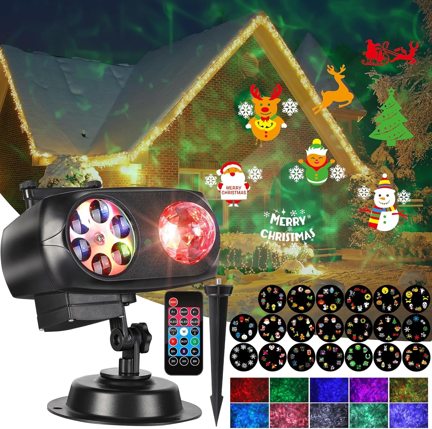 Litake LED Projector: Halloween & Kerst met 56% Korting!