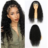 Sapphirewigs Lange Zwarte Krullende Pruik - 52% Korting!