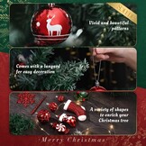 128 Kerstballen Rood & Wit - Onbreekbaar - 55% Korting