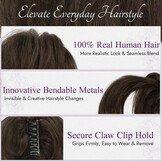 BARSDAR Echt Haar Paardenstaart Clip: 20cm, Donkerbruin, 54% Korting!