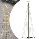 vidaXL LED Kerstboom 304cm Warm Wit - 60% Korting!