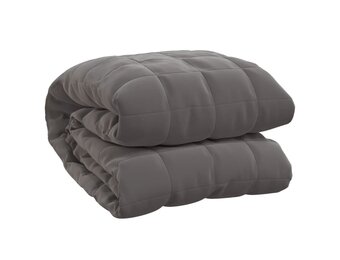 vidaXL Verzwaringsdeken 200x220cm 9kg Grijs - 60% Korting!