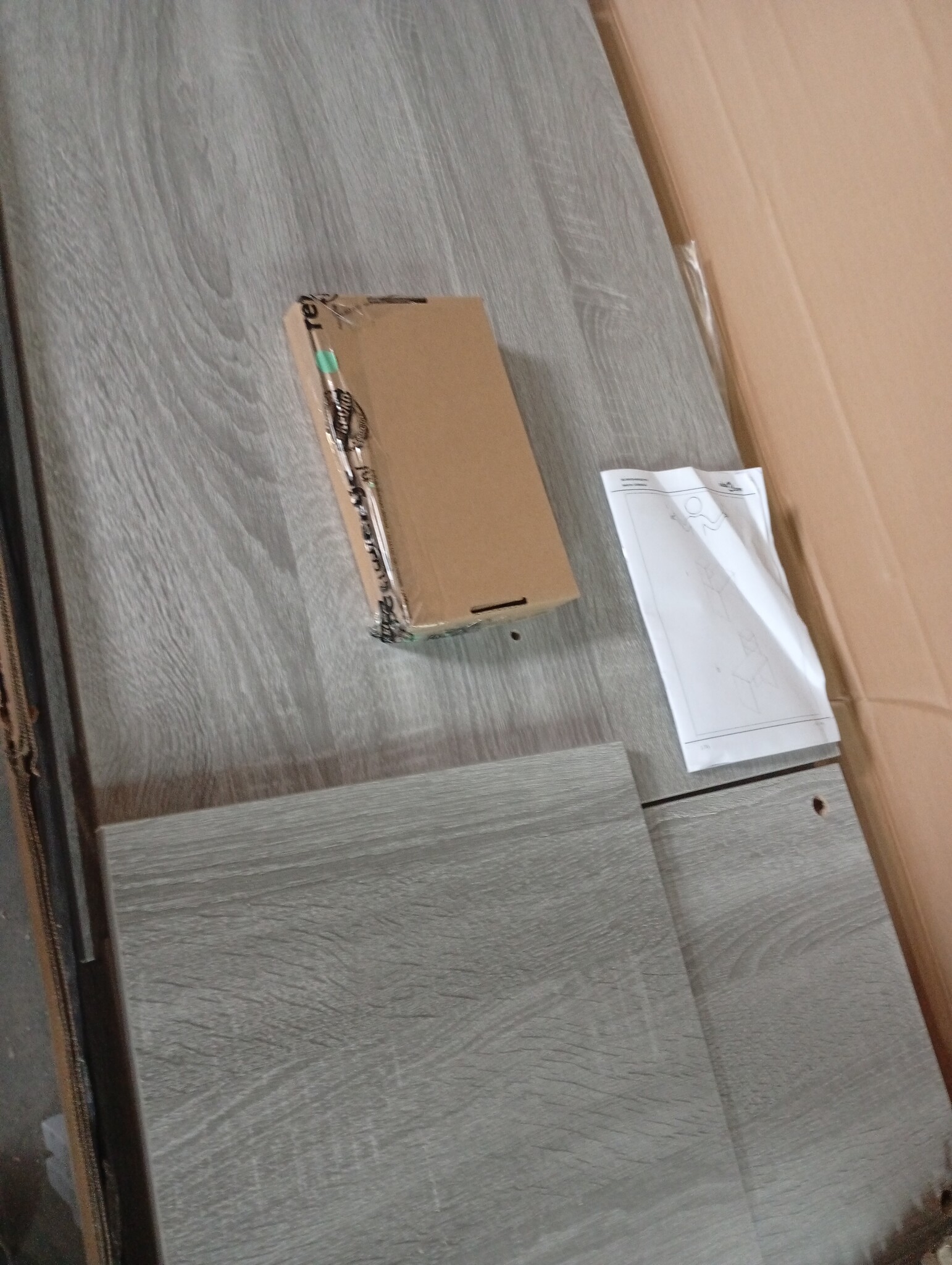 vidaXL Bureau met Plank (Grijs) - 53% Korting!