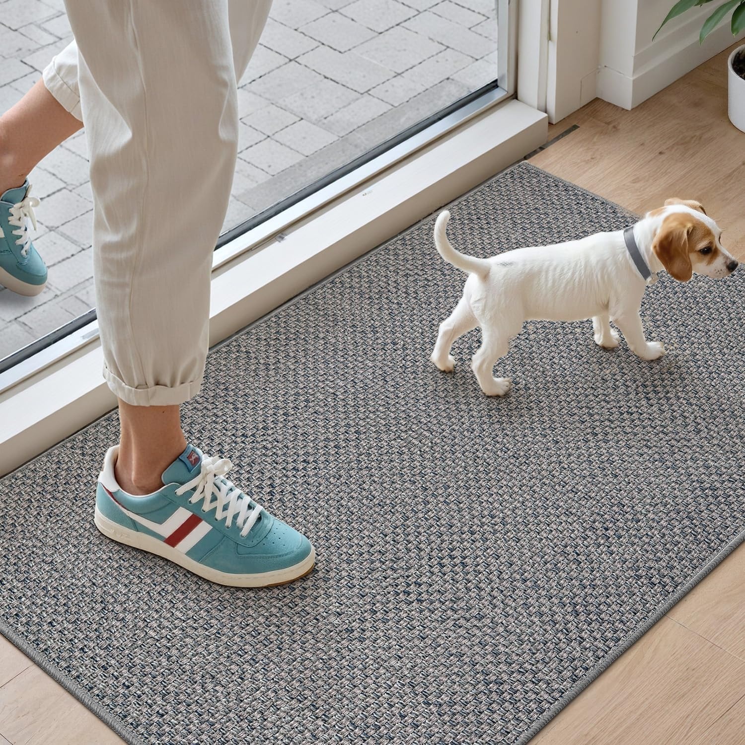 DEXI Binnendeurmat Grijs 90x140 cm - 27% Korting