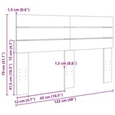 vidaXL Massief Eiken Hoofdeinde 120 cm - 33% Korting!