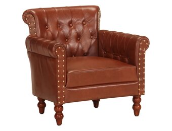 VidaXL Fauteuil - Echt Geitenleer Bruin (59% Korting)