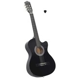 vidaXL Klassieke Gitaar Western Cutaway 38" Zwart - 53% Korting!