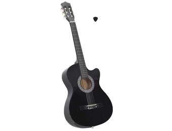 vidaXL Klassieke Gitaar Western Cutaway 38" Zwart - 53% Korting!