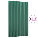 VidaXL Dakpanelen Groen - 31% Korting! (12 stuks)