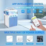 Compacte Wit/Blauwe Mini Airco met App, 6 IJsboxen (34% Korting)