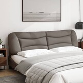 vidaXL Hoofdbordkussen 200 cm Stof Taupe - 60% Korting!
