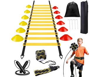 Voetbal Trainingsset: Coördinatieladder & Kicktrainer - 25% Korting