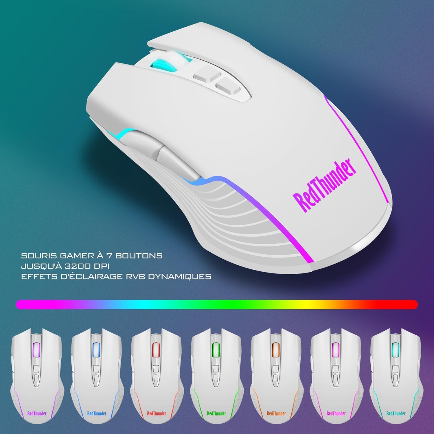 RedThunder K10 Draadloze Gaming Set - Wit (AZERTY) - 33% Korting