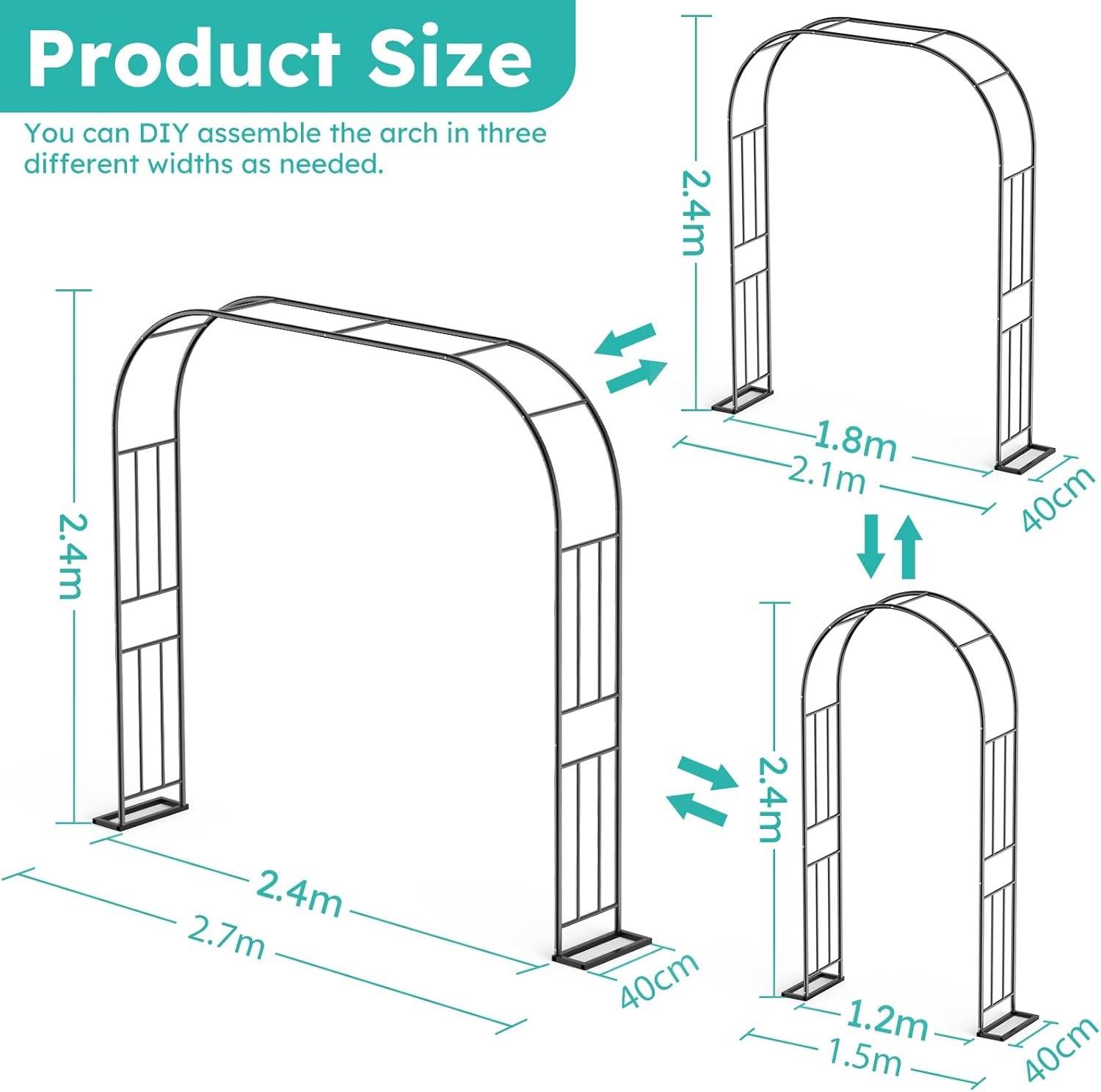 Rozenboog Metaal 240x240cm - 29% Korting