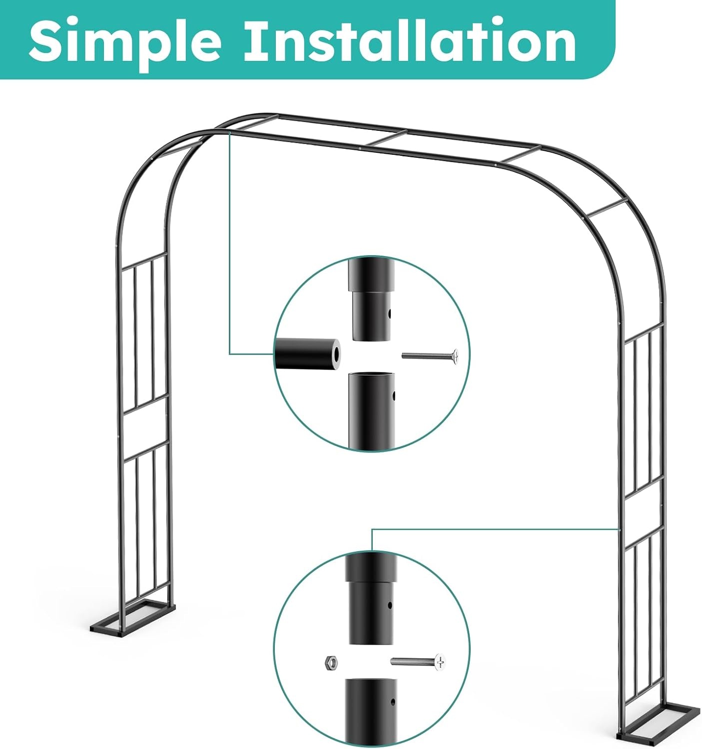 Rozenboog Metaal 240x240cm - 29% Korting