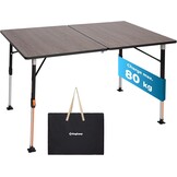 KingCamp Bamboe Campingtafel - Inhoogte Verstelbaar (30% Korting)