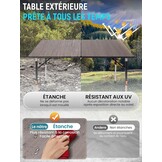 KingCamp Bamboe Campingtafel - Inhoogte Verstelbaar (30% Korting)