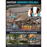 KingCamp Bamboe Campingtafel - Inhoogte Verstelbaar (30% Korting)