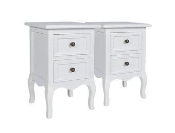 vidaXL Nachtkastjes Set - Wit (59% Korting)