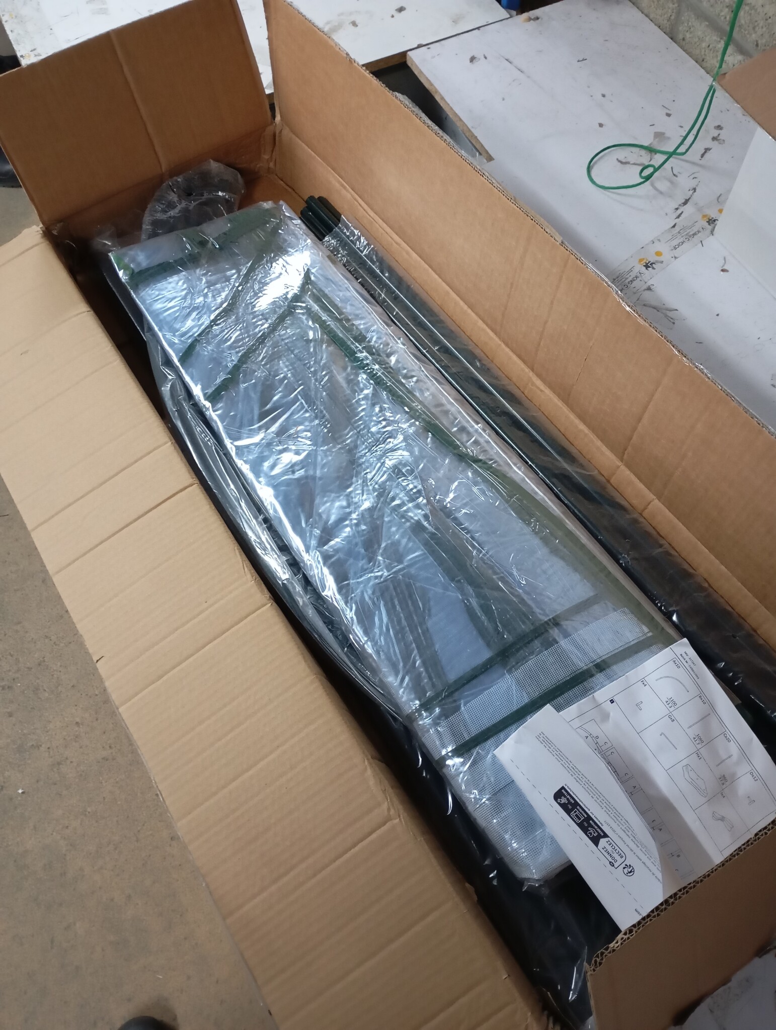 vidaXL Tuinkas 160x400x190 cm PVC en gepoedercoat staal transparant