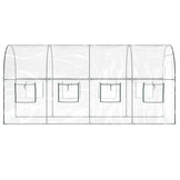 vidaXL Tuinkas 160x400x190 cm PVC en gepoedercoat staal transparant