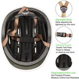 OnBros Retro Urban Commuter Fietshelm Heren Dames - Verstelbaar 56-61CM Zwart/Wit/Rood