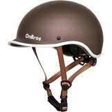 OnBros Retro Urban Commuter Fietshelm Heren Dames - Verstelbaar 56-61CM Zwart/Wit/Rood