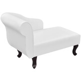 vidaXL Chaise longue kunstleer wit