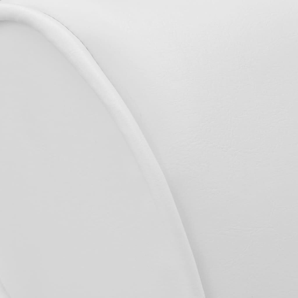 vidaXL Chaise longue kunstleer wit