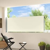 vidaXL Tuinscherm uittrekbaar 100x300 cm crème