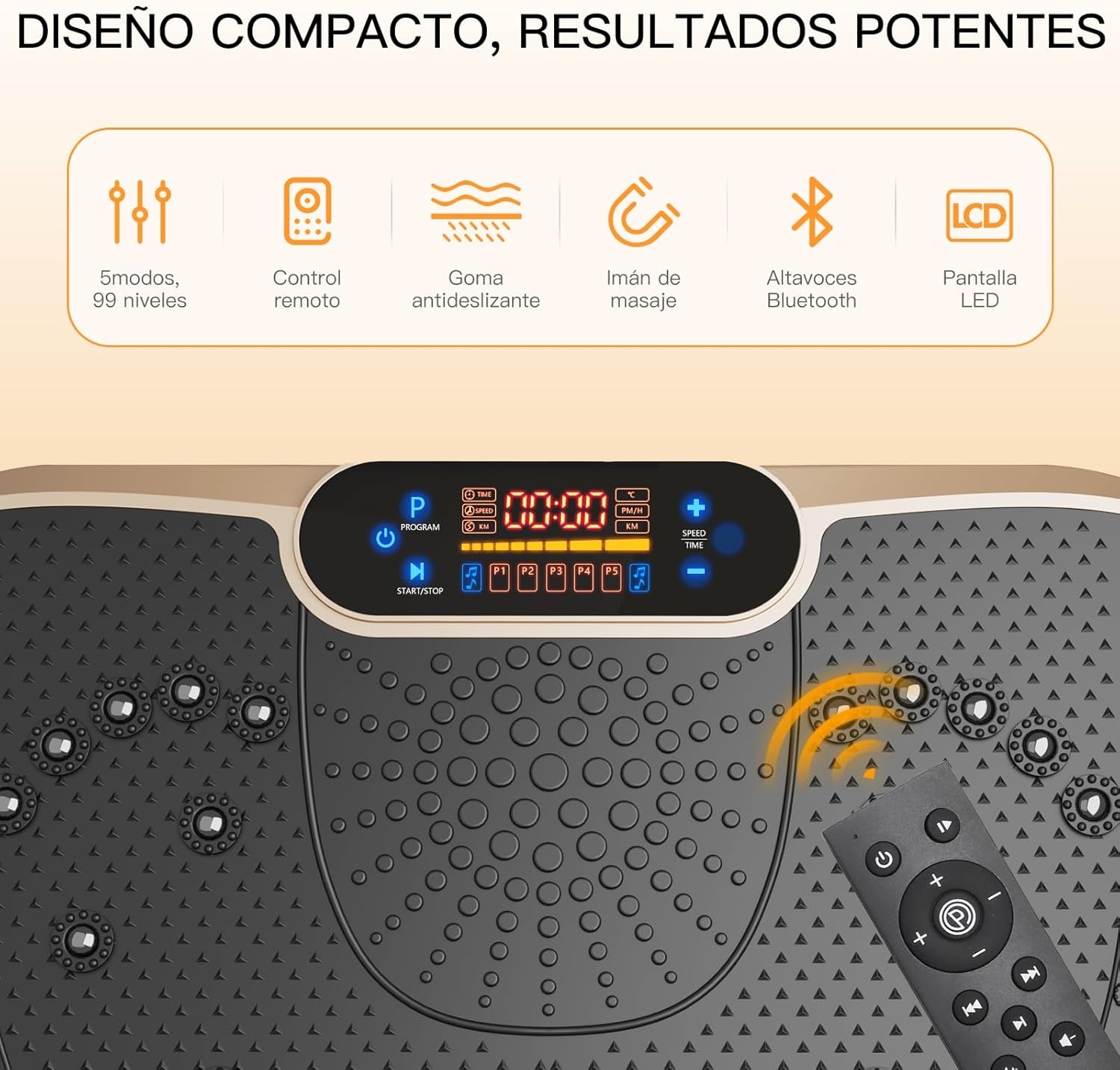 Dripex Vibratieplatform Zwart/Grijs - 35% Korting