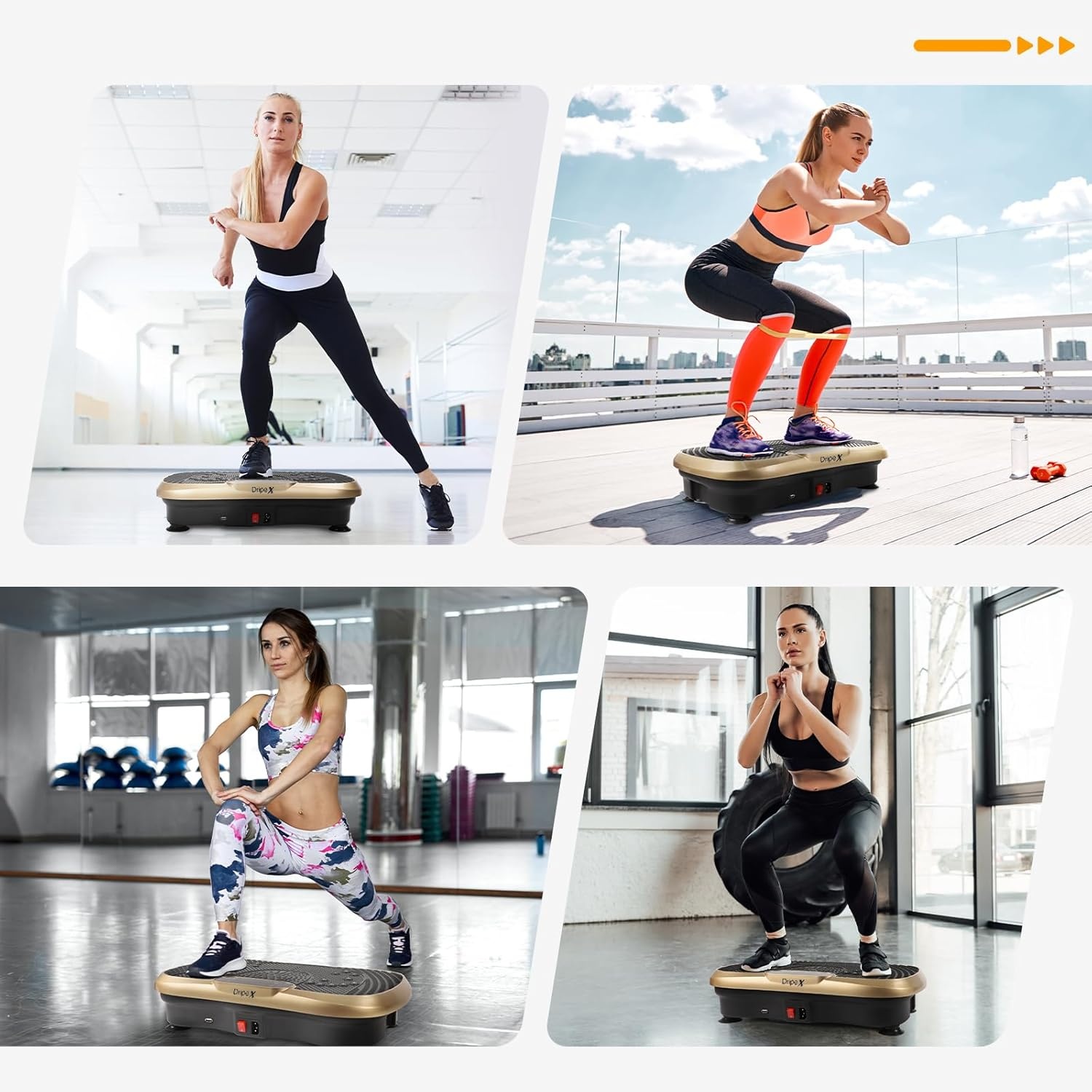 Dripex Vibratieplatform Zwart/Grijs - 35% Korting