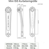 Prowheel E-bike Crankarm Mini ISIS Zwart 165/170/175MM (32% korting)