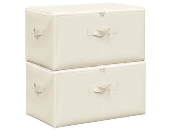 vidaXL Opbergboxen 2 stuks (30% korting!) - Crème