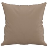 vidaXL Sierkussens 2 st. 40x40 cm Kunstleer Cappuccino - 27% Korting