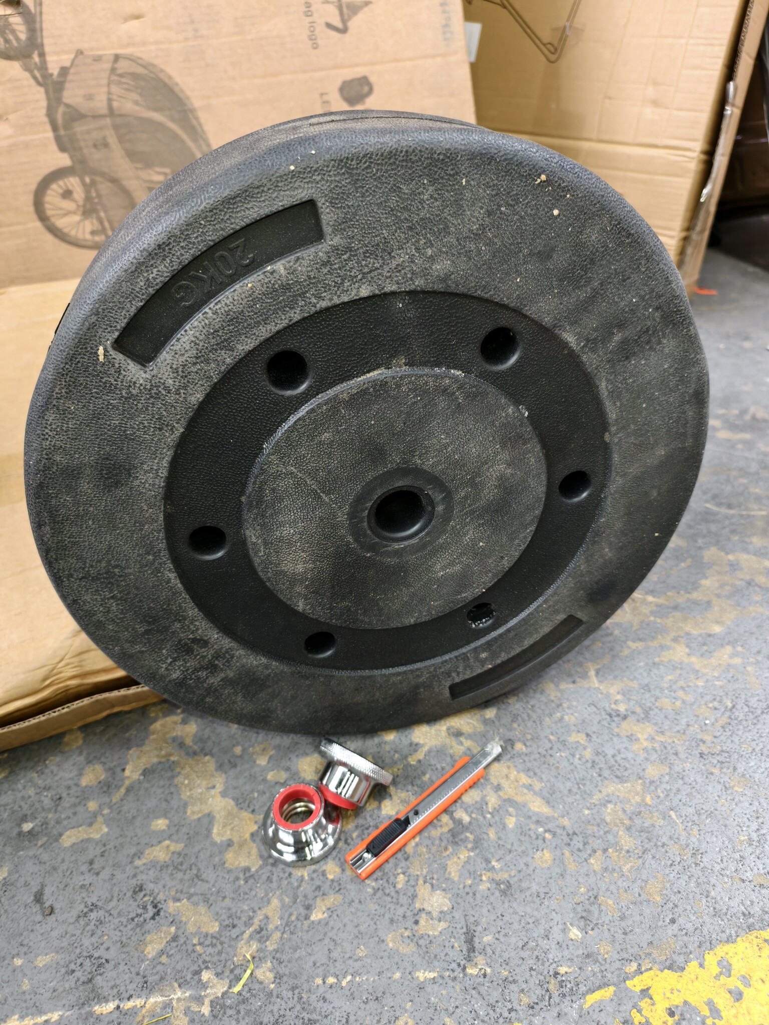 20 kg Halterschijf - Vinyl & Beton | -49% Korting