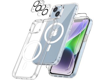 iPhone 14 Magnetische Beschermhoes + 2x Glas + 42% Korting