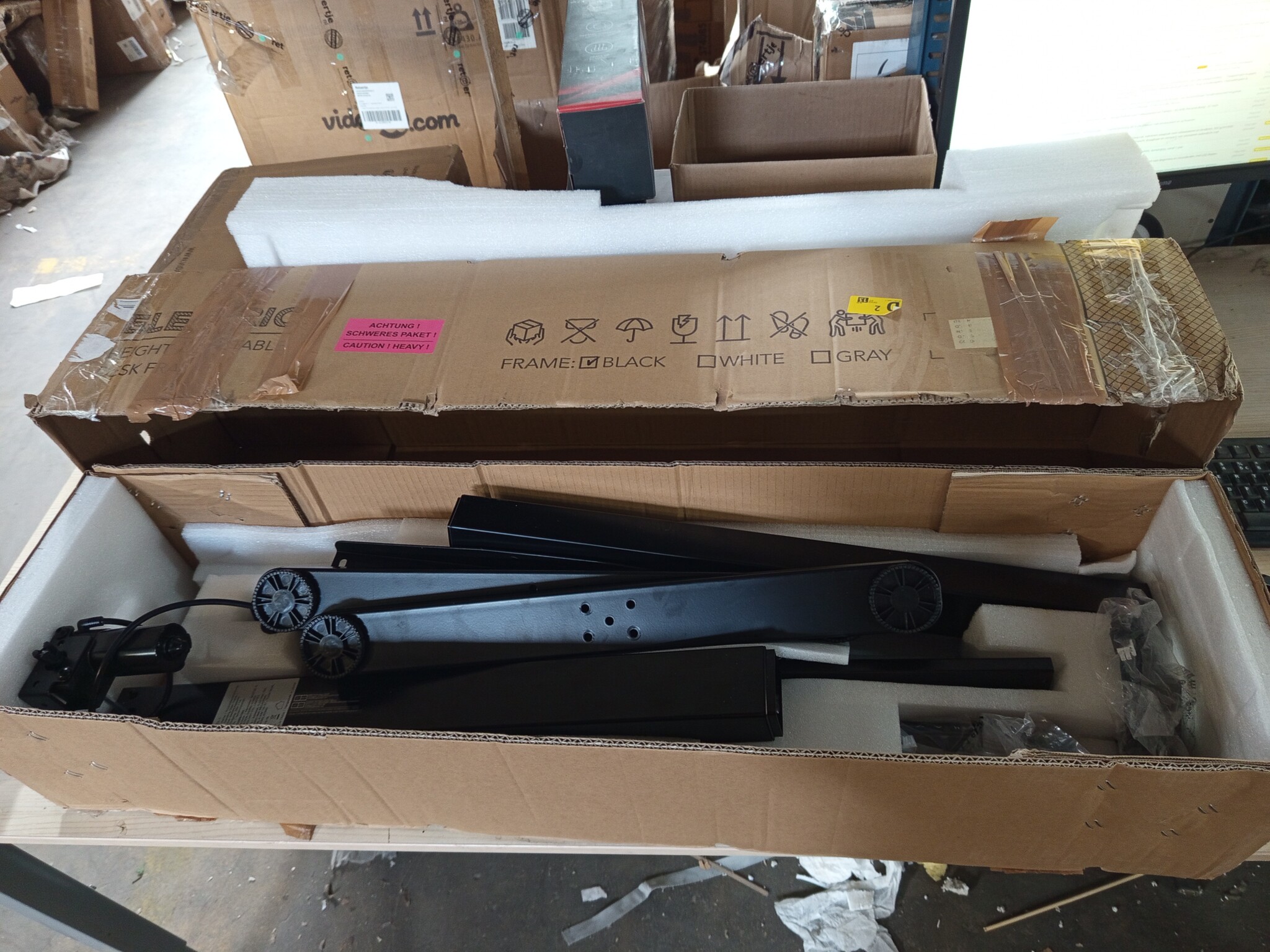 Elektrisch opstaand bureauframe - ErGear in hoogte verstelbare tafelpoten zitten standaard bureauframe tot 47 inch ergonomisch staand bureaubasis alleen werkstation frame