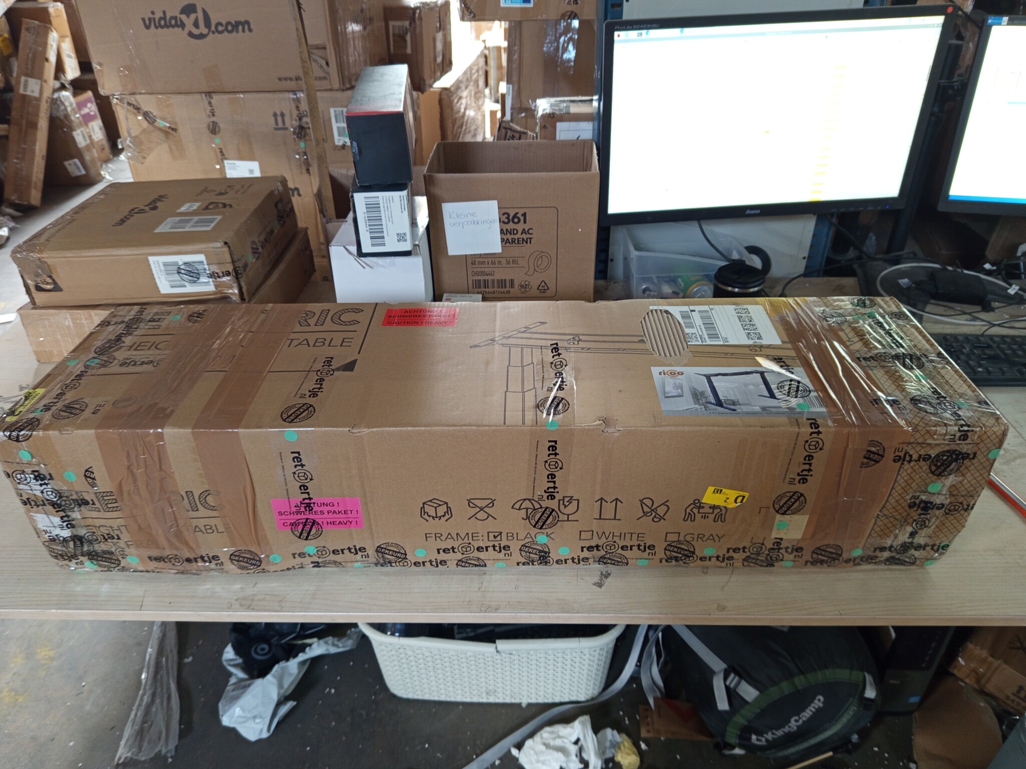 Elektrisch opstaand bureauframe - ErGear in hoogte verstelbare tafelpoten zitten standaard bureauframe tot 47 inch ergonomisch staand bureaubasis alleen werkstation frame